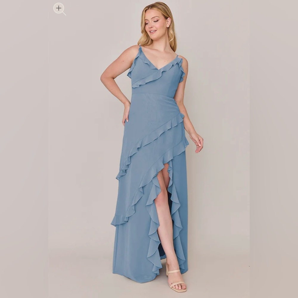 Jules Chiffon Dress in French Blue